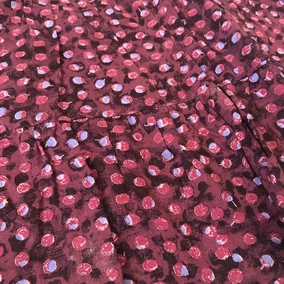 LOFT skirt size 00P purple with dots - Picture 2 of 4